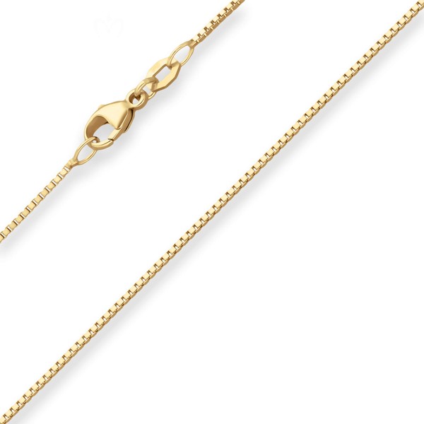 0.9mm Veneziakette aus 750 Gelbgold 45cm
