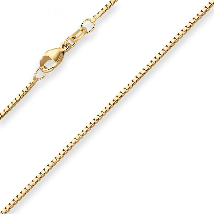 1.2mm Veneziakette aus 750 Gelbgold 50cm
