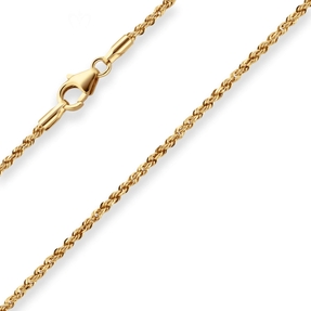 1,4mm Kordelkette massiv Goldkette Collier Halskette aus 750 Gold Gelbgold 42cm