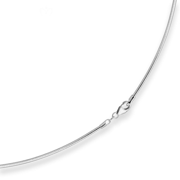 1.5mm Halsreif Tondakette Omegareif aus 333 Weißgold 40cm