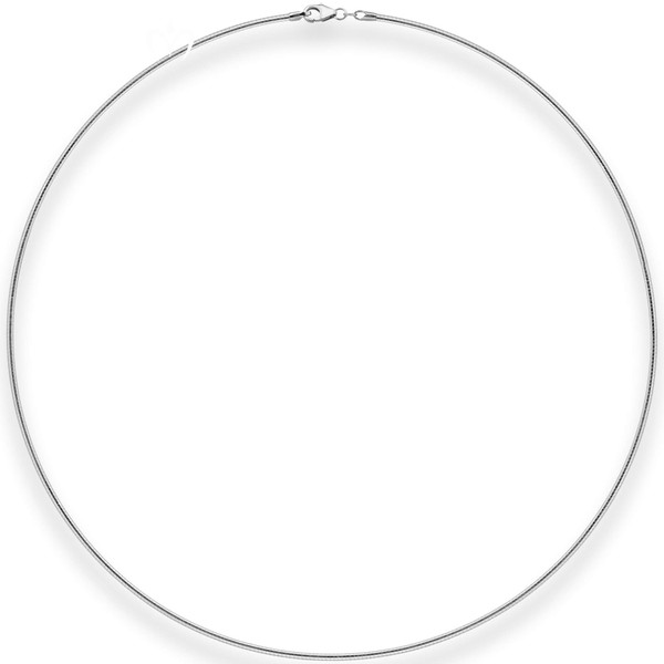 1.5mm Halsreif Tondakette Omegareif aus 333 Weißgold 40cm