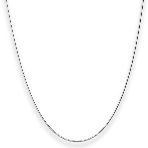 0.9mm Schlangenkette aus 375 Weißgold 40cm