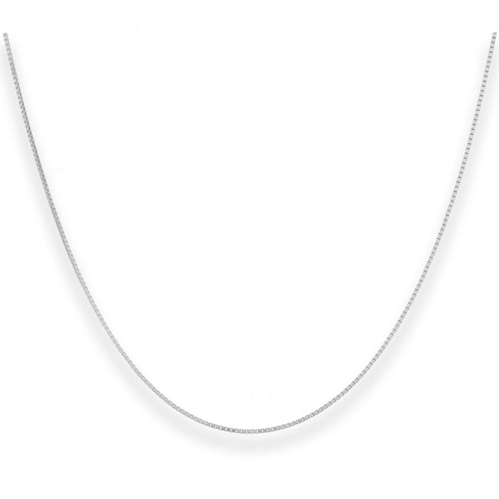 0.9mm Veneziakette aus 375 Weißgold 45cm