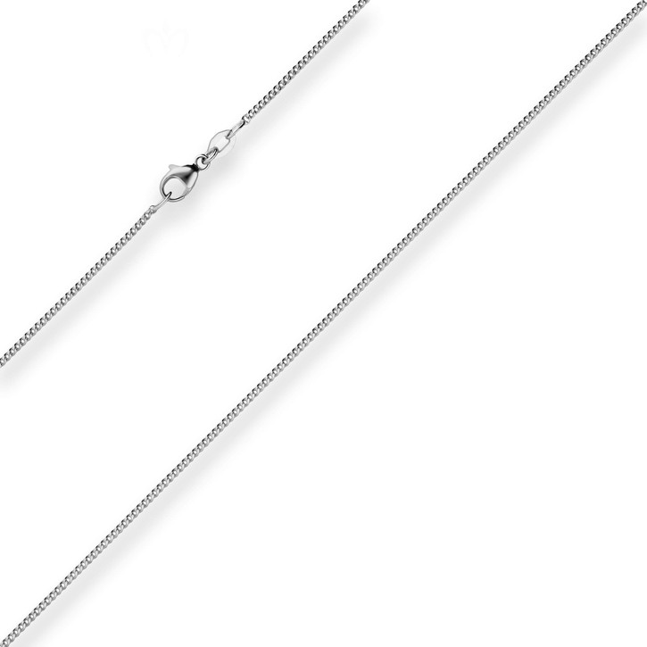 1.4mm Panzerkette aus 750 Weißgold 50cm