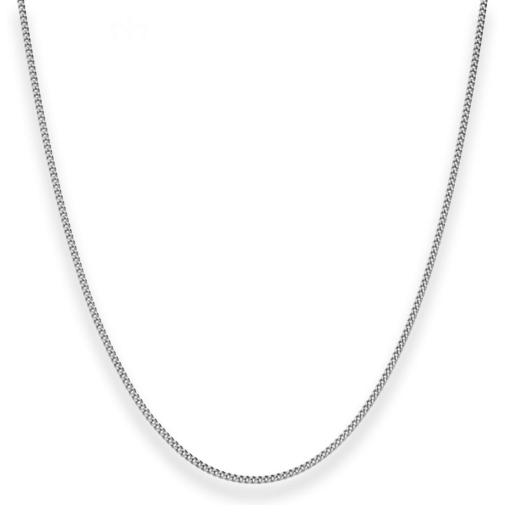 1.4mm Panzerkette aus 750 Weißgold 50cm