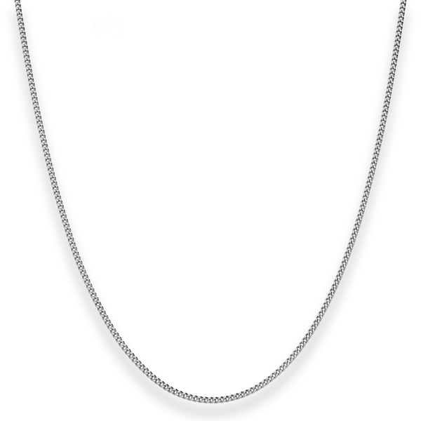 1.4mm Panzerkette aus 750 Weißgold 50cm