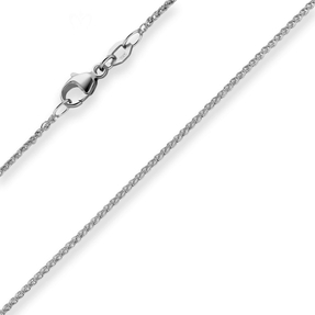 1,3mm Zopfkette Goldkette Collier Halskette aus 750 Gold Weißgold 45cm 1,3mm Zopfkette Goldkette Collier Halskette aus 750 Gold Weißgold 45cm