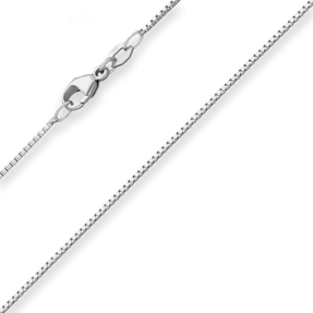 0,9mm Veneziakette Goldkette Collier Halskette aus 750 Gold Weißgold 42cm