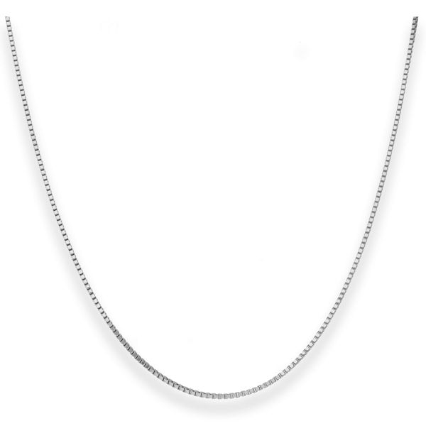 0.9mm Veneziakette aus 750 Weißgold 42cm