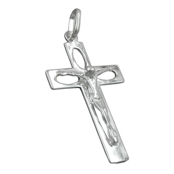 Anhänger Kreuz mit Jesus 29x17mm 925 Silber