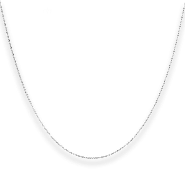 0.9mm Veneziakette aus 585 Weißgold 36cm