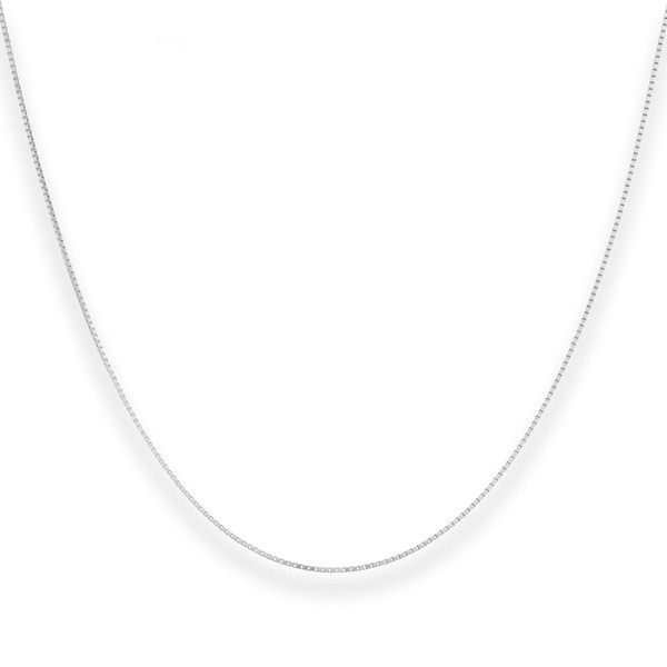 0.9mm Veneziakette aus 585 Weißgold 36cm