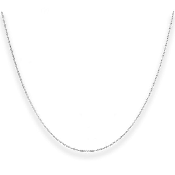 0.9mm Veneziakette aus 585 Weißgold 40cm