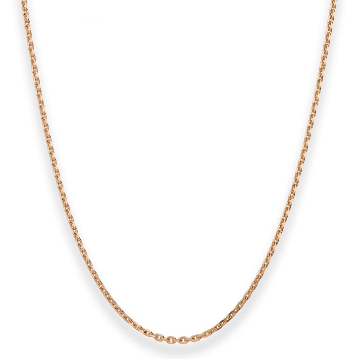 1.9mm Ankerkette diamantiert aus 585 Rotgold 45cm