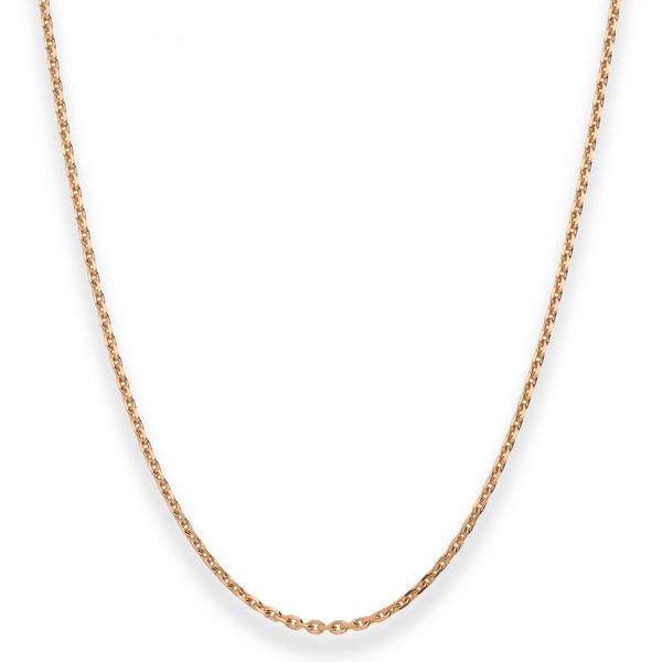 1.9mm Ankerkette diamantiert aus 585 Rotgold 45cm