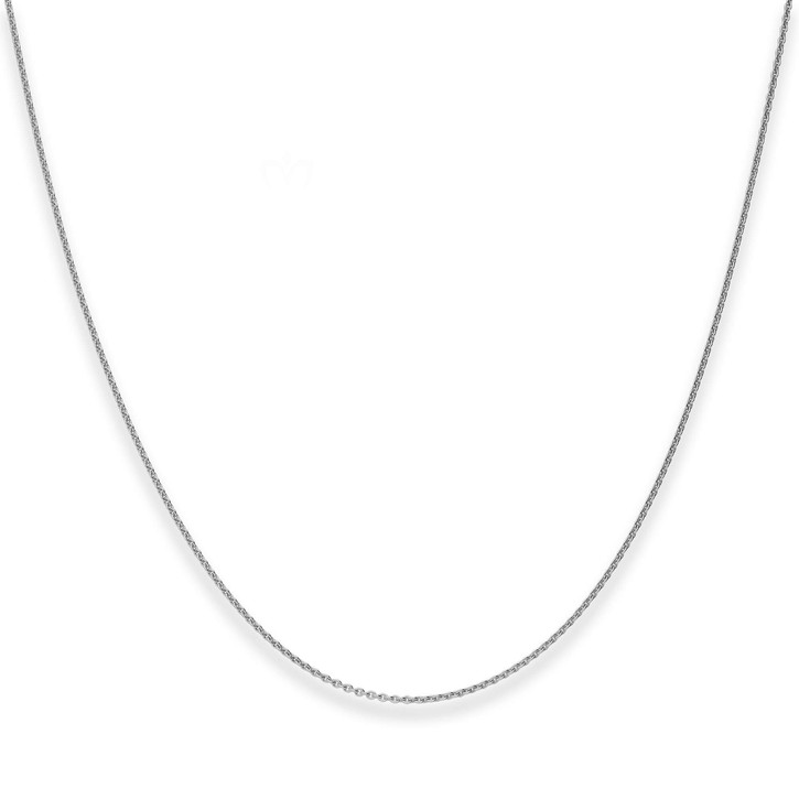 1.1mm Rund-Ankerkette aus 333 Weißgold 38cm