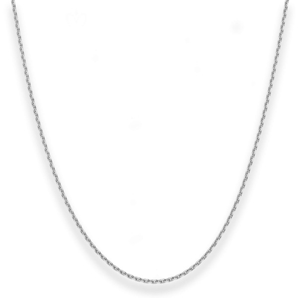 1.1mm Ankerkette diamantiert aus 375 Weißgold 50cm