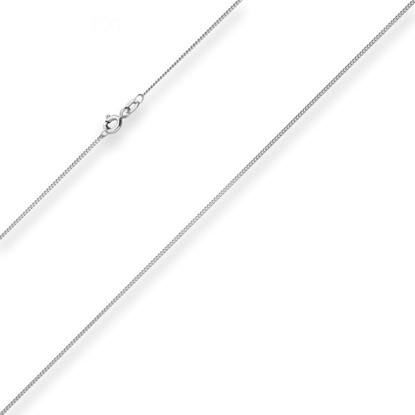 1.1mm Panzerkette aus 375 Weißgold 50cm