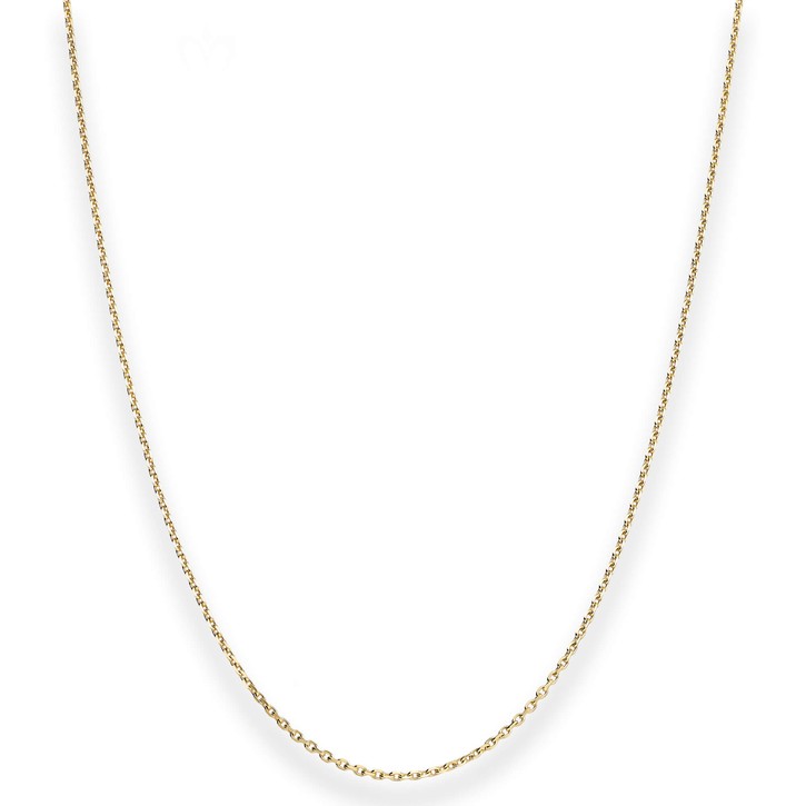 1.3mm Ankerkette diamantiert aus 375 Gelbgold 34cm