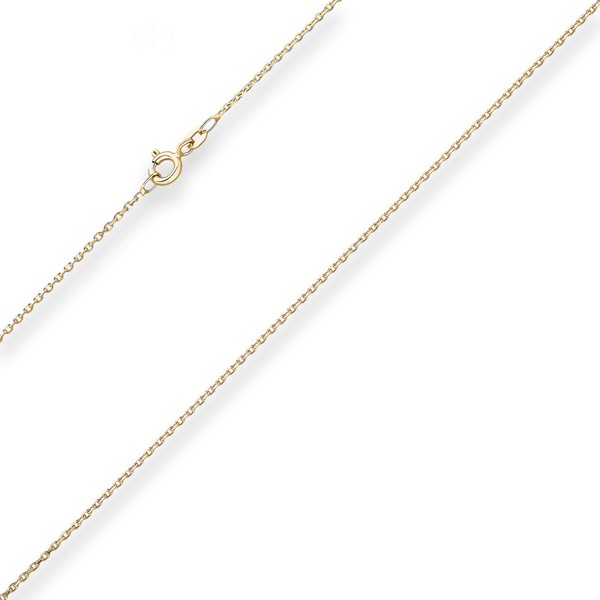 1.3mm Ankerkette diamantiert aus 585 Gelbgold 55cm