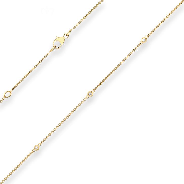 Rund-Ankerkette aus 375 Gelbgold 45cm