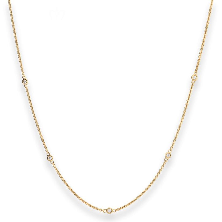 Rund-Ankerkette aus 375 Gelbgold 45cm