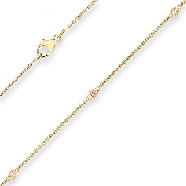 Rund-Ankerkette aus 375 Gelbgold 45cm