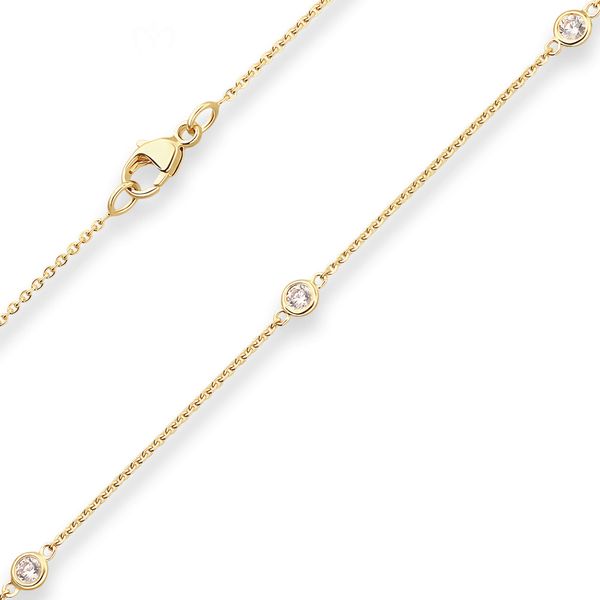Armband Rund-Ankerkette aus 375 Gelbgold 19cm