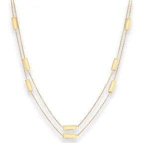 Fantasiekette Goldkette Collier Halskette aus 585 Gold Gelbgold 45cm