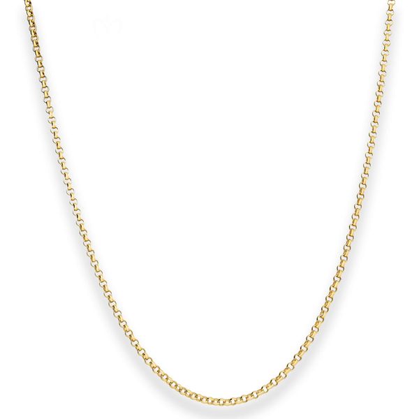 2mm Erbskette aus 585 Gelbgold 45cm