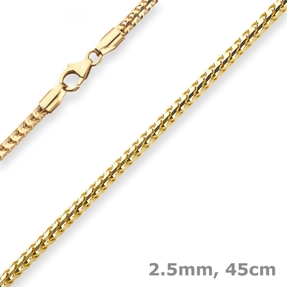 2,5mm Bingokette Goldkette Collier Halskette aus 375 Gold Gelbgold 45cm 2,5mm Bingokette Goldkette Collier Halskette aus 375 Gold Gelbgold 45cm
