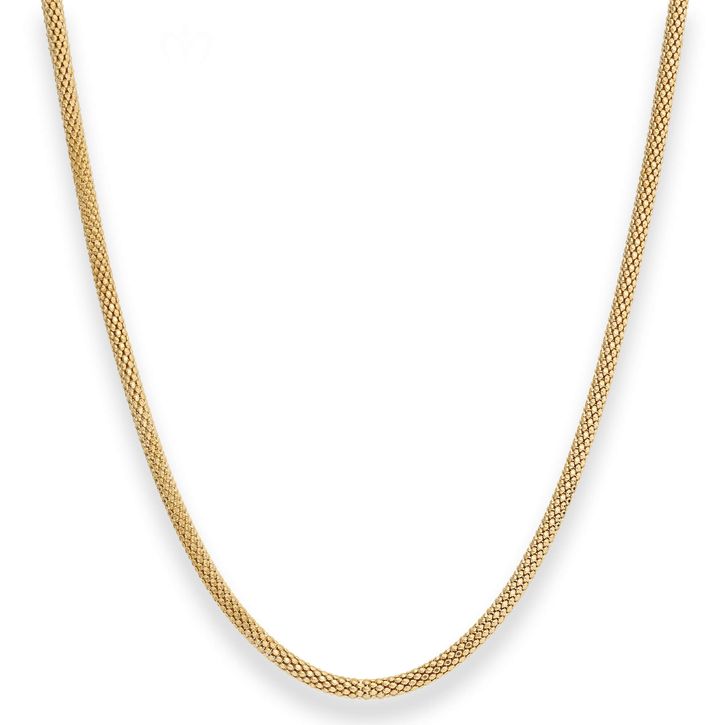 3mm Himbeerkette aus 585 Gelbgold 45cm