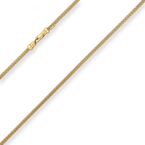 3mm Himbeerkette aus 585 Gelbgold 45cm