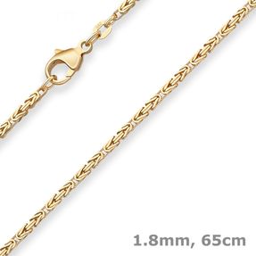1,8mm Königskette Goldkette Collier Halskette aus 333 Gold Gelbgold 65cm