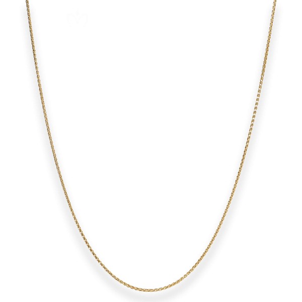 1.3mm Zopfkette aus 375 Gelbgold 42cm