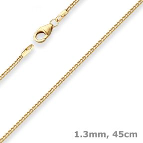1,3mm Bingokette Goldkette Collier Halskette aus 333 Gold Gelbgold 45cm 1,3mm Bingokette Goldkette Collier Halskette aus 333 Gold Gelbgold 45cm