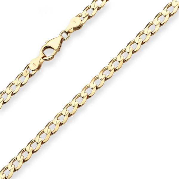 5.5mm Panzerkette weit aus 333 Gelbgold 45cm