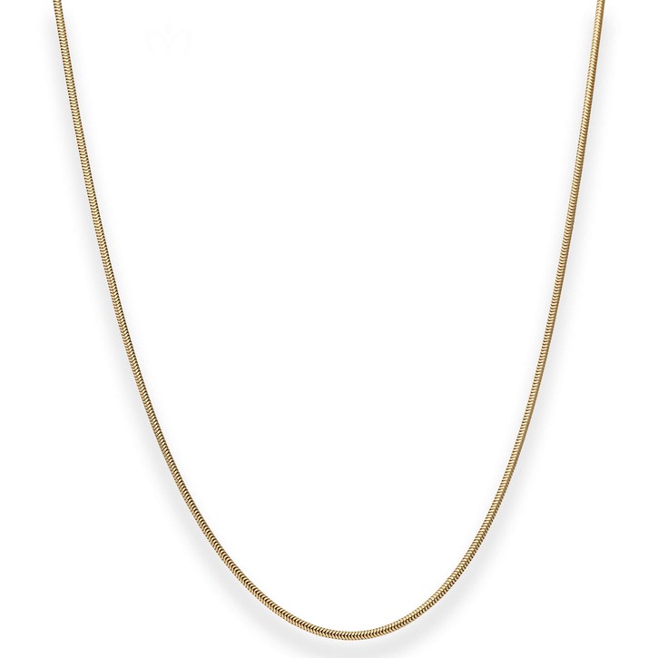 1.4mm Schlangenkette aus 585 Gelbgold 40cm