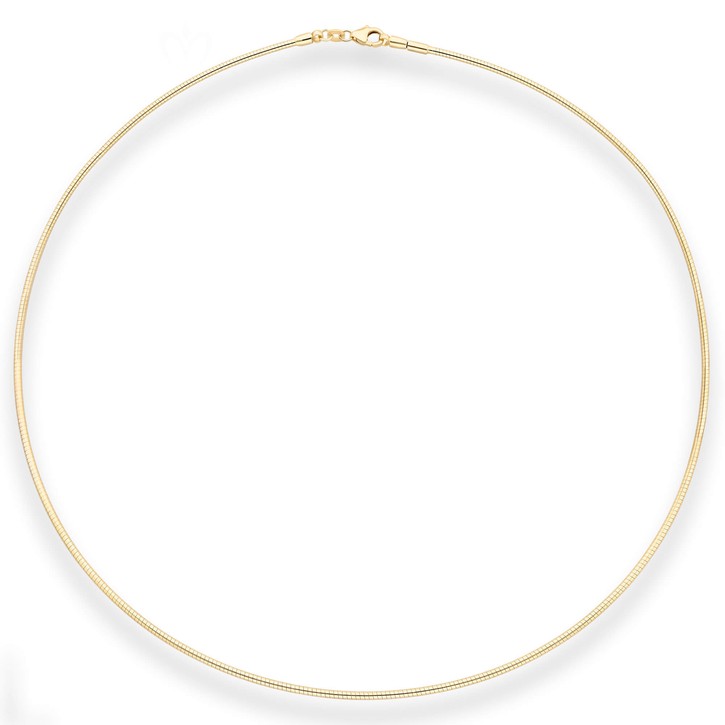 1.5mm Halsreif Tondakette Omegareif aus 585 Gelbgold 42cm