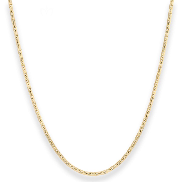 2mm Ankerkette diamantiert aus 333 Gelbgold 50cm