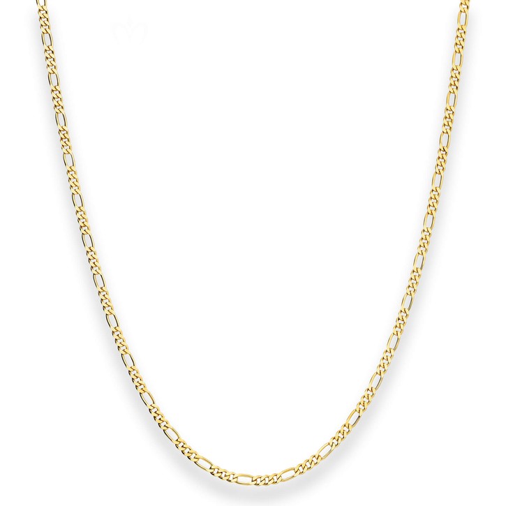 2.2mm Figarokette diamantiert aus 333 Gelbgold 42cm