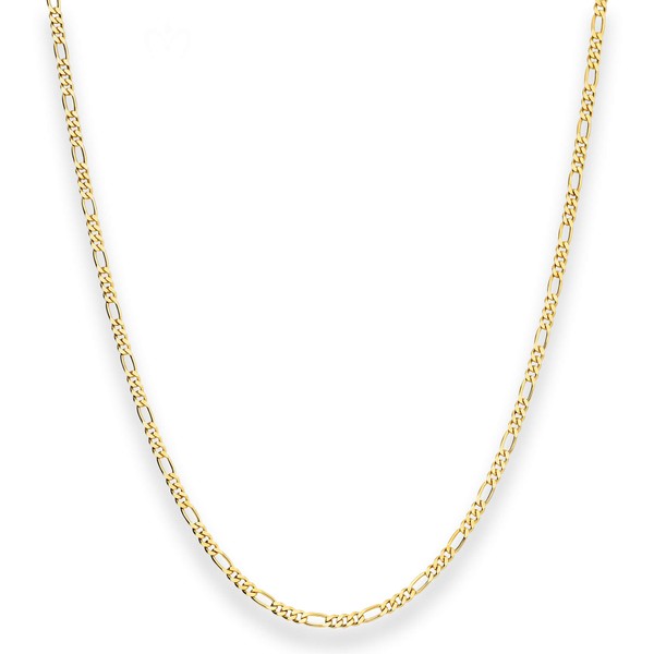 2.2mm Figarokette diamantiert aus 333 Gelbgold 42cm