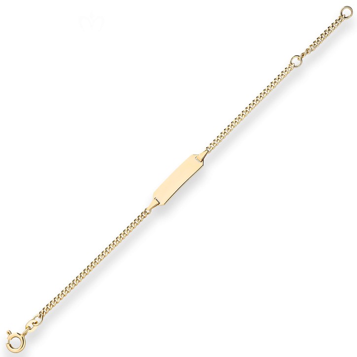 2.1mm Id-Armband Panzerkette aus 333 Gelbgold 14cm