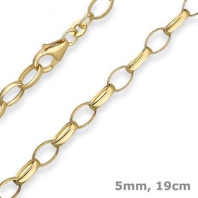 5mm Armband Erbskette Goldarmband Armschmuck aus 333 Gold Gelbgold 19cm 5mm Armband Erbskette Goldarmband Armschmuck aus 333 Gold Gelbgold 19cm