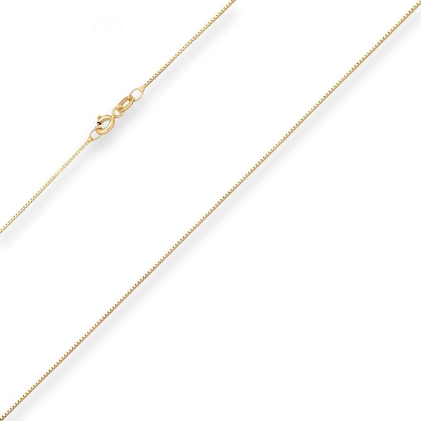0.7mm Veneziakette aus 375 Gelbgold 60cm