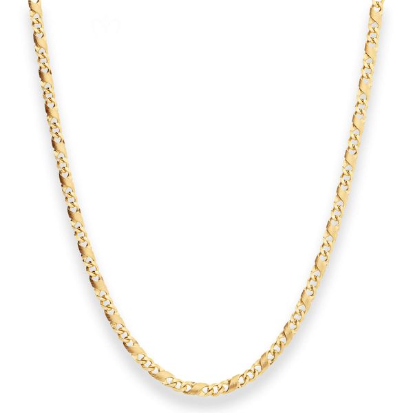 3.4mm Dollarkette aus 585 Gelbgold 45cm