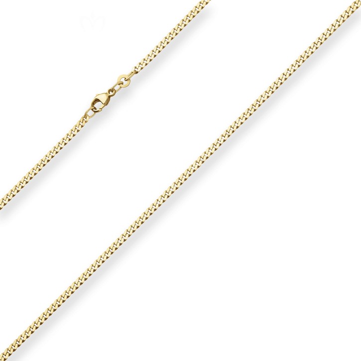 2.4mm Panzerkette aus 585 Gelbgold 55cm