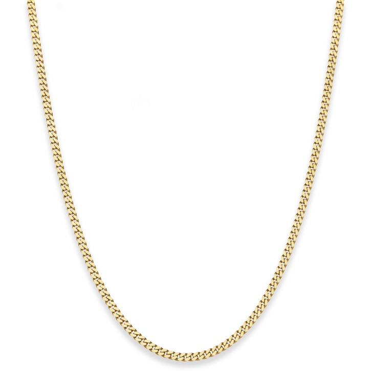 2.4mm Panzerkette aus 585 Gelbgold 55cm