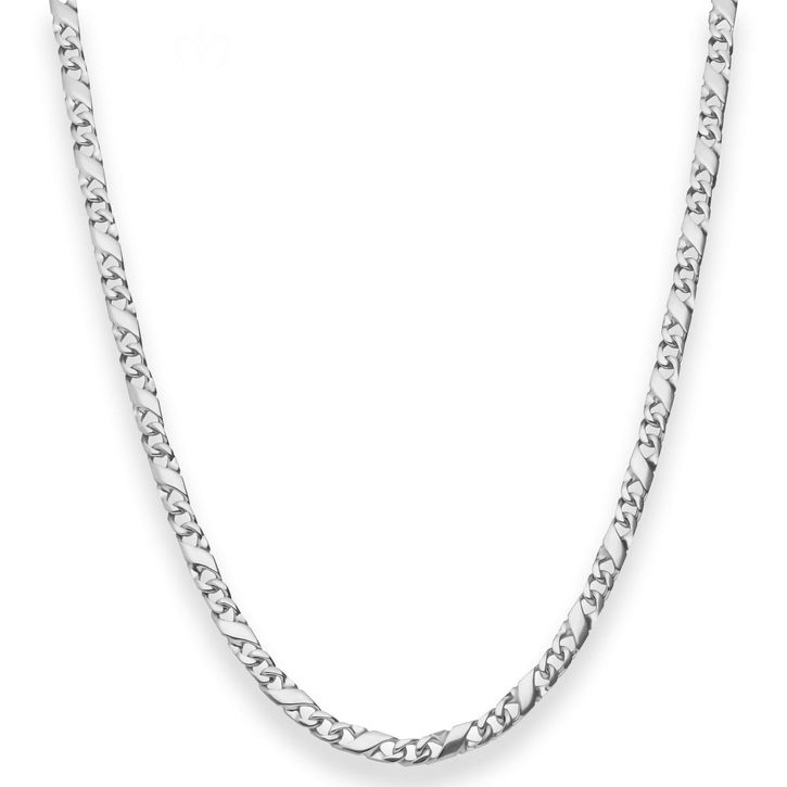 3.7mm Dollarkette aus 925 Silber 45cm