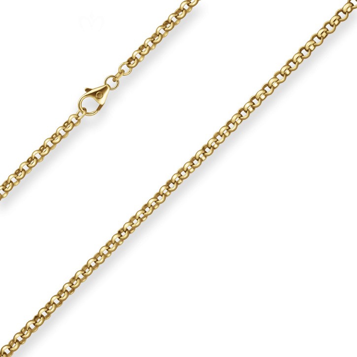 4mm Erbskette aus 585 Gelbgold 55cm